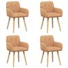 vidaXL Matstolar 4 st Boucl&eacute; Beige 59 x 57 x 85 cm