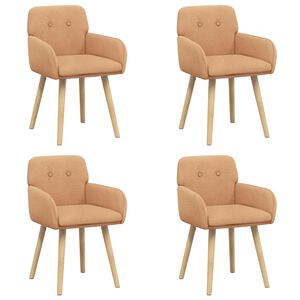 vidaXL Matstolar 4 st Boucl&eacute; Beige 59 x 57 x 85 cm