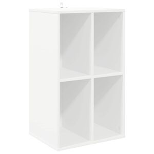 vidaXL Skivsk&aring;p Vit 44,5 x 36,5 x 74,5 cm Konstruerat tr&auml;
