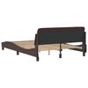 vidaXL Bed Frame "Dover" Brown 140x190 cm Faux Leather