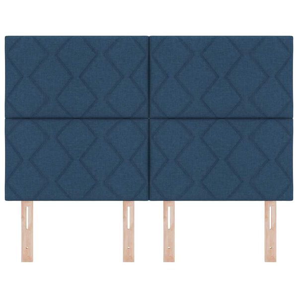 vidaXL Huvudgavel med huvudgavel Bl&aring; 160 cm Konstl&auml;der