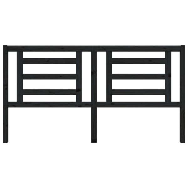 vidaXL S&auml;nggavel svart 186x4x100 cm massiv furu