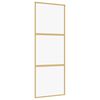 vidaXL Skjutd&ouml;rr guld 76x205 cm klart ESG-glas och aluminium