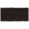 vidaXL Bordsskiva m&ouml;rkbrun 120x60x(2-6) cm massivt tr&auml; levande kant