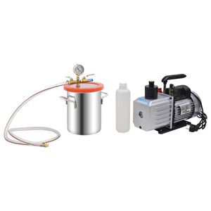 vidaXL Vakuumkammare med 2-stegs pump 5,5 L