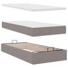 vidaXL Ottoman s&auml;ngram med madrass taupe 80x200 cm tyg