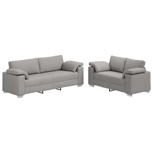 vidaXL Soffa 2 pcs Moln Gr&aring; 219 x 80 x 82 cm tyg