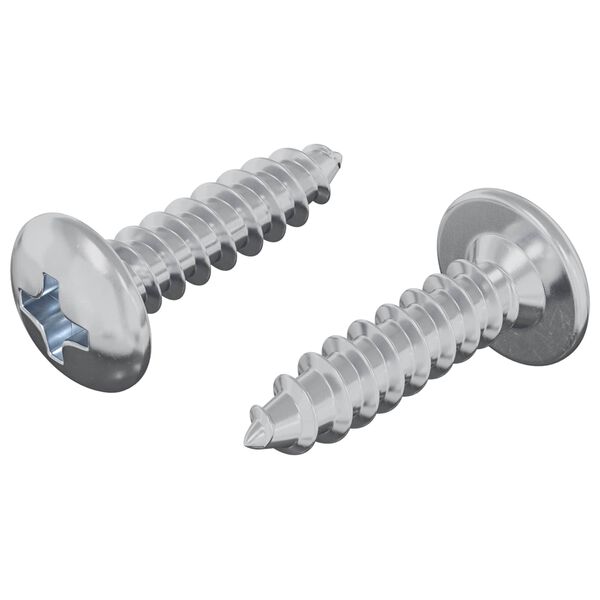 vidaXL Skruv 2 pcs Silver M4 x 16 mm St&aring;l