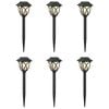 vidaXL Utomhus solcellslampor med markspik 6 pcs Varmvit 42 cm PP
