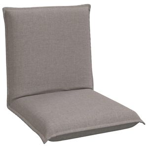 vidaXL Justerbar golvstol Taupe Tyg