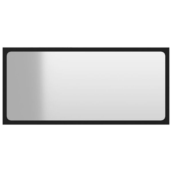 vidaXL Badrumsspegel svart 80x1,5x37 cm sp&aring;nskiva