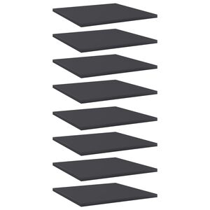 vidaXL Hyllplan 8 st gr&aring; 40x40x1,5 cm konstruerat tr&auml;