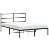 vidaXL S&auml;ngram med huvudgavel metall svart 140x190 cm