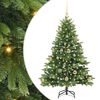 vidaXL Konstgjord julgran med 150 LED-lampor Gr&ouml;n 120 cm PE och PVC