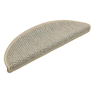 vidaXL Trappstegsmattor sj&auml;lvh&auml;ftande sisal 15 st 56x17x3 cm ljusgr&ouml;n