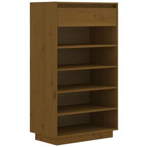 vidaXL Skosk&aring;p honungsbrun 60x34x105 cm massiv furu