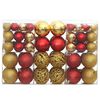 vidaXL Julgranskulor 100 st guld och vinr&ouml;d 3/4/6 cm