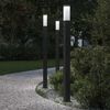 vidaXL Pollare med sensor 3 st 110 cm svart IP44