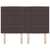 vidaXL LED huvuddyna med LED -remsljus M&ouml;rkbrun 160 cm tyg