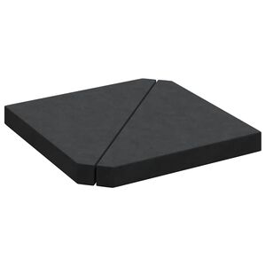 vidaXL Viktplattor f&ouml;r parasoll 2 st svart granit trekantig 14 kg
