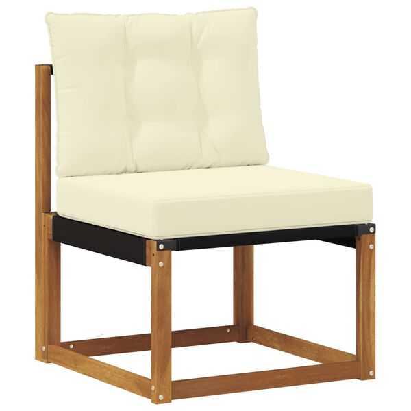 vidaXL Utomhussoffset med kudde 9 pcs Naturlig och Gr&auml;dde