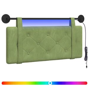 vidaXL H&auml;ngande s&auml;nggavel Med LED-lampa Ljusgr&ouml;n Sammet
