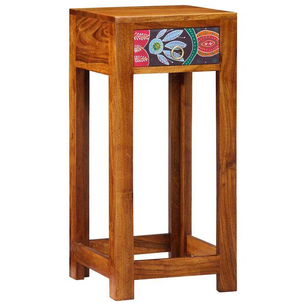 vidaXL Telefonbänk med låda Brun 35 x 35 x 75 cm Massivt akaciaträ