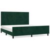 vidaXL S&auml;ngram utan madrass m&ouml;rkgr&ouml;n 160x200 cm sammet