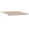 vidaXL Utfällbar markis Beige 400 × 300 cm Polyester