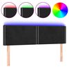 vidaXL S&auml;nggavel LED svart 144x5x78/88 cm sammet