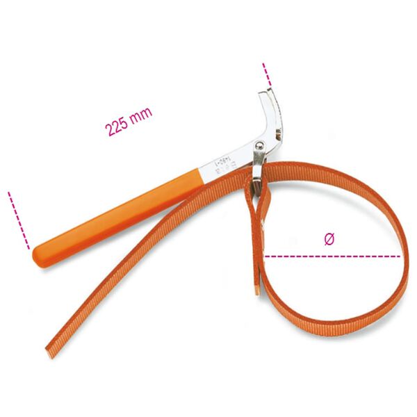 Beta Tools Bandnyckel för oljefilter 1490/2