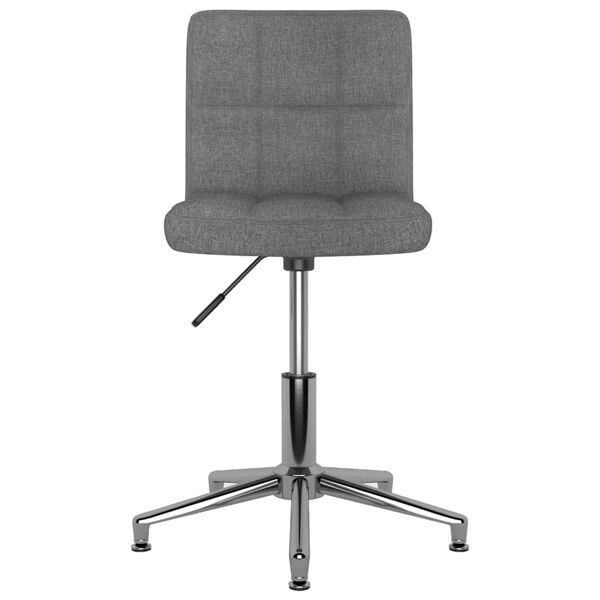 vidaXL Snurrbar matstol ljusgr&aring; tyg