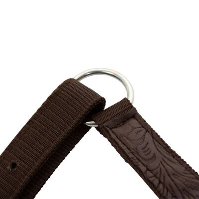 vidaXL Westernsadel träns&halsband äkta läder 15" brun