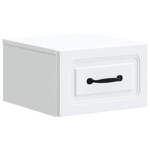 vidaXL V&auml;ggmonterat S&auml;ngbord Vit 34,5 x 33 x 20 cm Konstruerat tr&auml;
