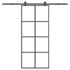 vidaXL Skjutd&ouml;rr med beslagset ESG glas och aluminium 90x205 cm