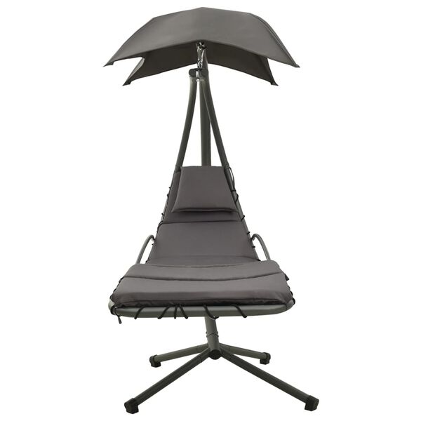 vidaXL Hammock gr&aring; 190x90x200 cm tyg