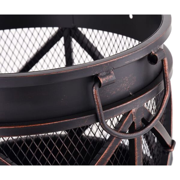 Lund 2-i-1 eldstad med handtag svart