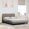 vidaXL Bed Frame with LED without Mattress Taupe 120x200 cm Fabric