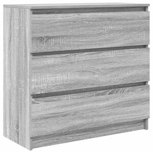 vidaXL Sk&auml;nk gr&aring; sonoma 80x35x76 cm konstruerat tr&auml;