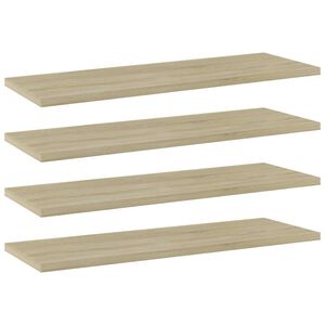 vidaXL Hyllplan 4 st sonoma-ek 60x20x1,5 cm konstruerat tr&auml;