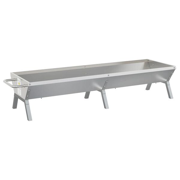 vidaXL Grillbricka silver 158x42x31 cm rostfritt st&aring;l