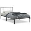 vidaXL S&auml;ngram med huvudgavel metall svart 107x203 cm