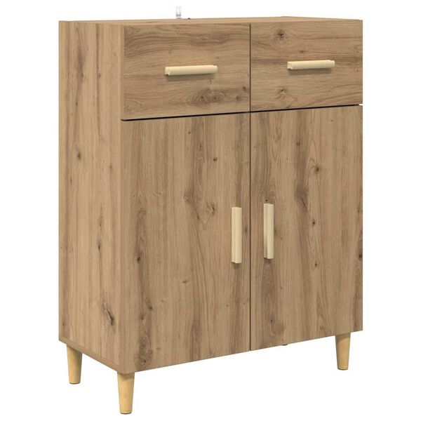 vidaXL Sideboard med låda artisan ek 34 x 69.5 x 89 cm Konstruerat trä