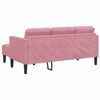 vidaXL Soffset med kudde 2 pcs Rosa Polyester