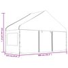 vidaXL Paviljong med tak vit 17,84x5,88x3,75 m polyeten