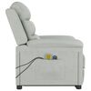 vidaXL Massagefåtölj med uppresningshjälp ljusgrå sammet
