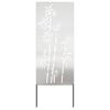 vidaXL Tr&auml;dg&aring;rds integritetssk&auml;rm Silver 50 x 140 cm Rostfritt st&aring;l