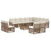 vidaXL Tr&auml;dg&aring;rdsoffset 13 pcs Beige konstrotting
