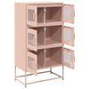 vidaXL Highboard rosa 68x39x123 cm stål