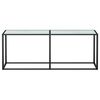 vidaXL Konsolbord vit marmor 200x35x75,5 cm h&auml;rdat glas